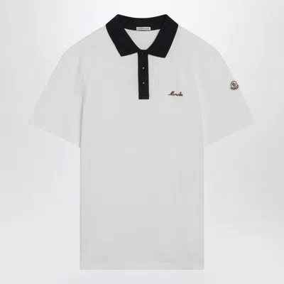 Moncler Embroidered Logo Cotton Pique Polo Shirt Clothing In Animal Print
