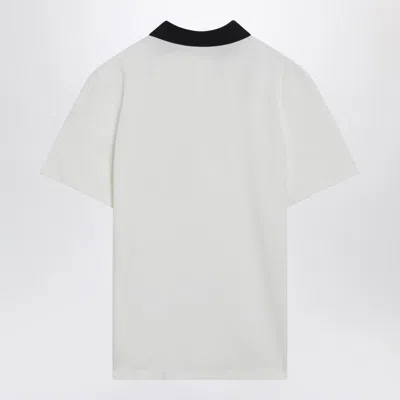 Moncler Embroidered Logo Cotton Pique Polo Shirt Clothing In Animal Print