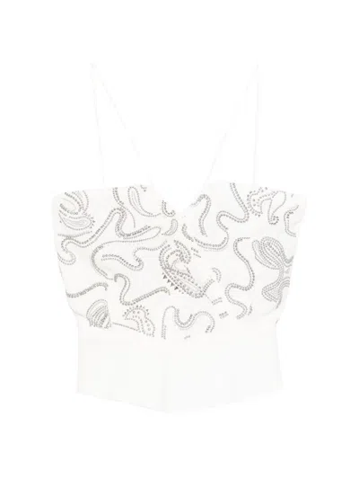 Iro Olympe Embellished Top In White