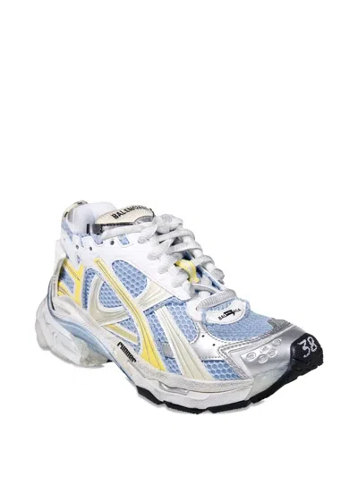 Balenciaga Sneaker Runner In Polyurethane And Polyester In Blue