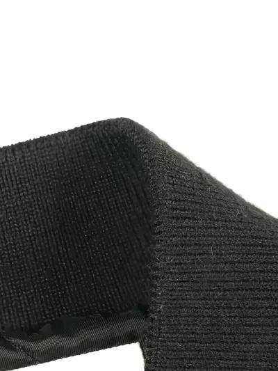 Pre-owned Celine 2010s Logo Studs Leather Bomber Jacket In Black