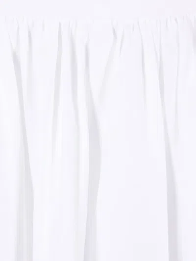 Jil Sander Ruffled Skirt In White