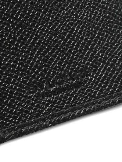 Pre-owned Bvlgari Leather Hook Wallet In Black