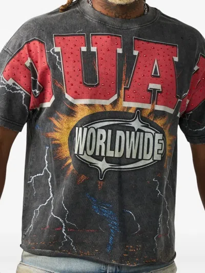 Duaa Worldwide Graphic T-shirt In Blue