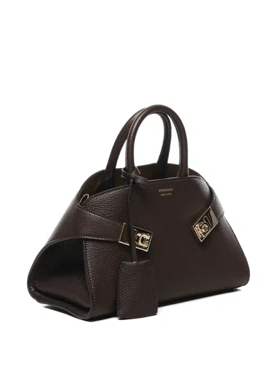 Ferragamo Keychain-charm Tote Bag In Brown