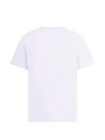 Balmain Button Logo-embroidery T-shirt In White