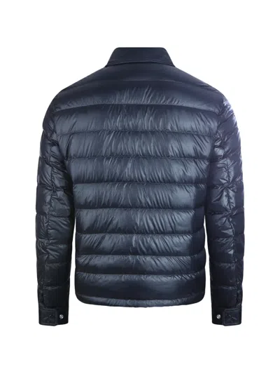 Moncler Mourillon Zipped Quilted Jacket In Blue