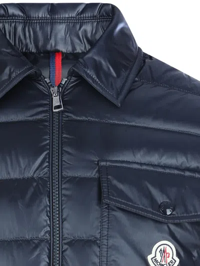 Moncler Mourillon Zipped Quilted Jacket In Blue