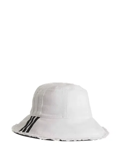 Y-3 Striped Hat In White