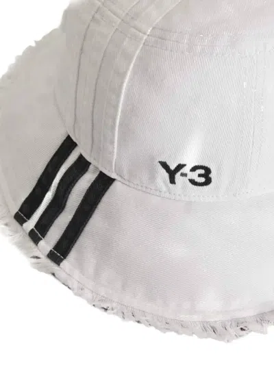 Y-3 Striped Hat In White