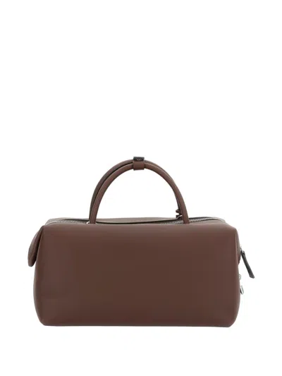 Max Mara Padlock Flap Leather Shoulder Bag In Brown