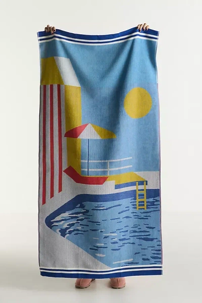 Celandine Printed Beach Towel In Multi