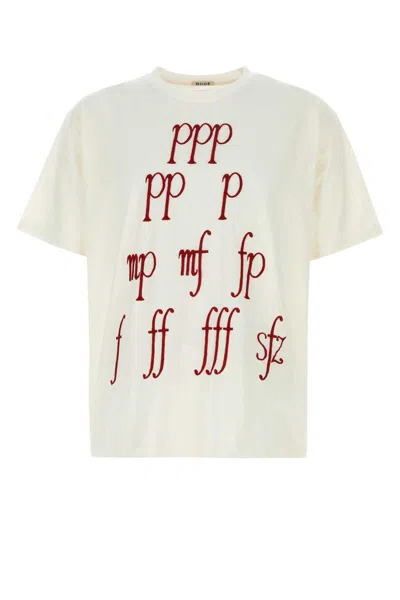 Bode Men White Cotton Oversize Composer T-shirt In Neutral