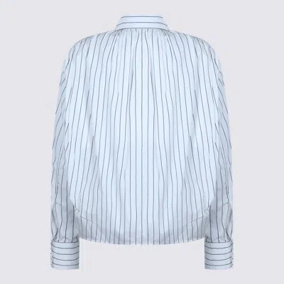 Jil Sander White And Blue Cotton Shirts In Blue