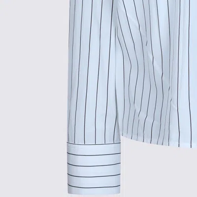 Jil Sander White And Blue Cotton Shirts In Blue