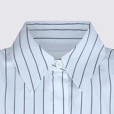 Jil Sander White And Blue Cotton Shirts In Blue