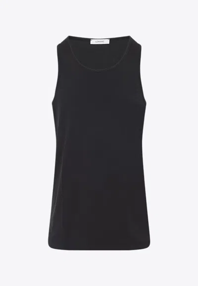 Lemaire Sleeveless Tank Top Round Neck Design In Black