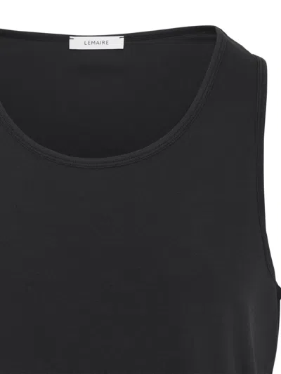 Lemaire Sleeveless Tank Top Round Neck Design In Black