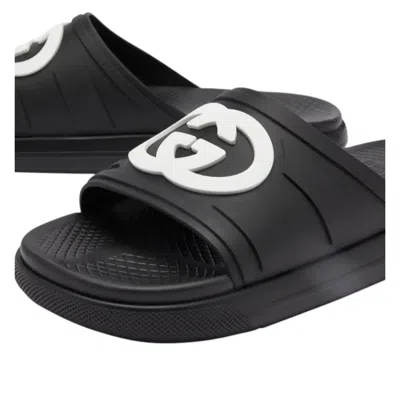Gucci Interlocking G Slide 'black White'