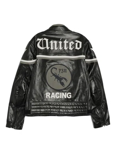 Y-3 X Nbhd Leather Jacket In Black