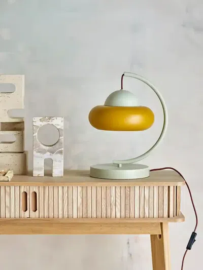 Bloomingville Bubble Curved Table Lamp In White