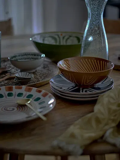 Bloomingville Shama Patterned Plate In Multi