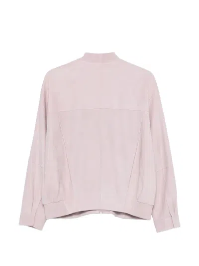 Desa 1972 Draped Bomber Oversize Jacket In Pink