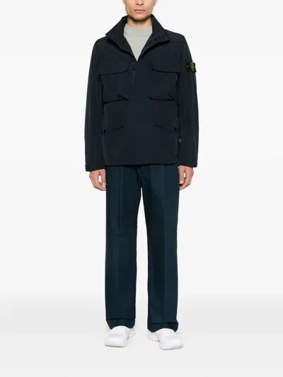 Stone Island Chest-pockets Shirt Jacket In Blue