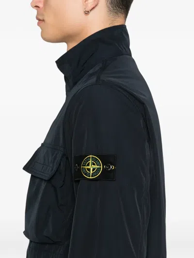 Stone Island Chest-pockets Shirt Jacket In Blue