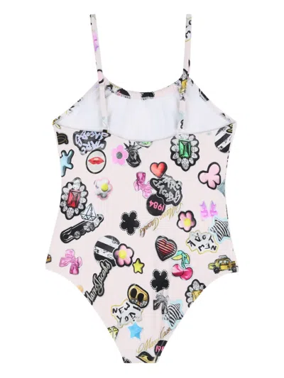 Marc Jacobs Printed Swimsuit In White