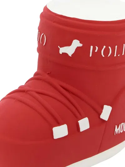 Poldo Dog Couture X Moon Boot Logo-print Squeak Toy In Red