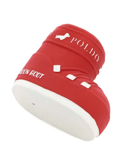 Poldo Dog Couture X Moon Boot Logo-print Squeak Toy In Red
