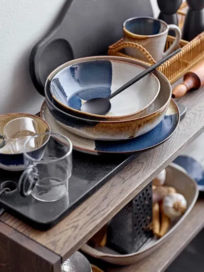 Bloomingville Jules Colour-block Plate In Multi