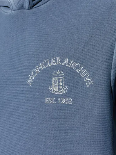 Moncler Sweatshirt With Logo In Blue