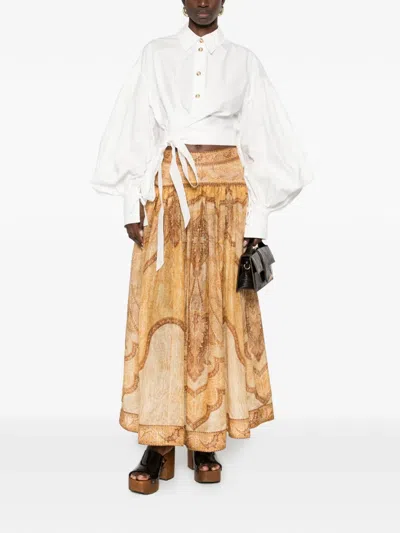 REBELLION 灯笼袖系带罩衫