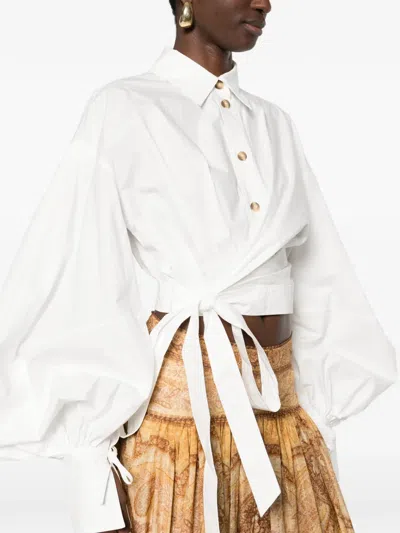 REBELLION 灯笼袖系带罩衫