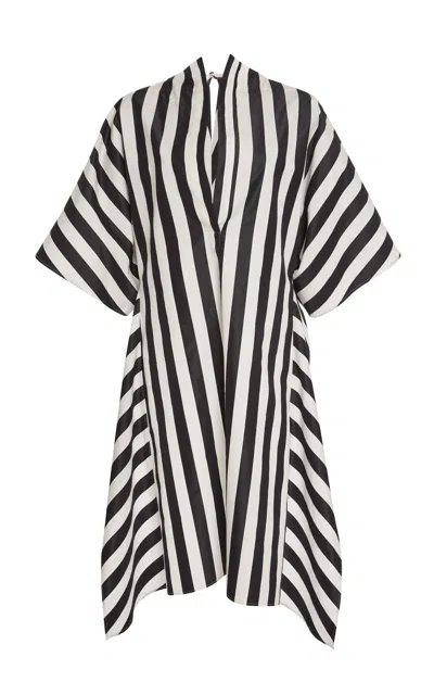 Jacquemus Womens Jacquard Medium Stripes Moisson Striped Cotton And Silk Tunic In Black