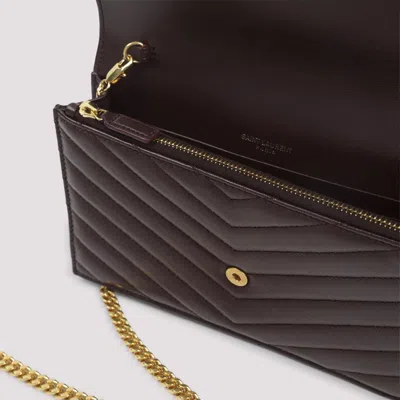 Saint Laurent Chain Wallets In Red