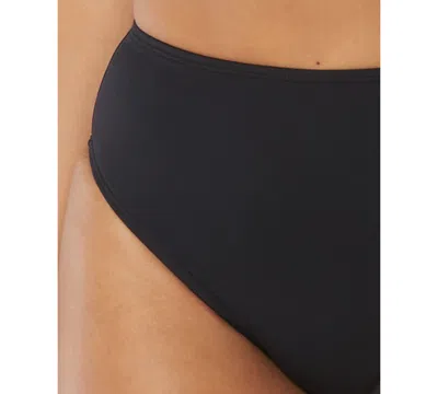 Coco Reef Solid High Esteem High Leg High Waist Bikini Bottom In Black