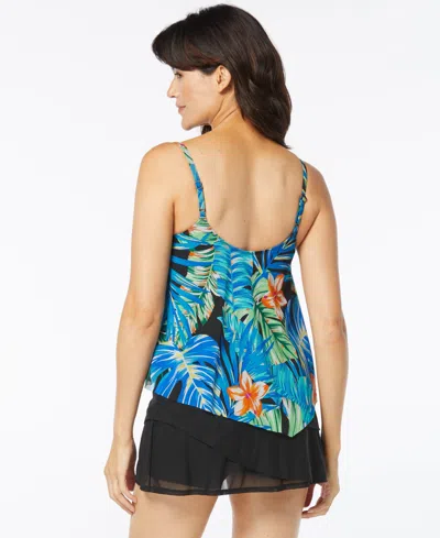 Coco Reef Women's Captivate Printed Tankini Top In Blue