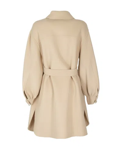 Weekend Max Mara Single-breasted Casual Coat In Neutral