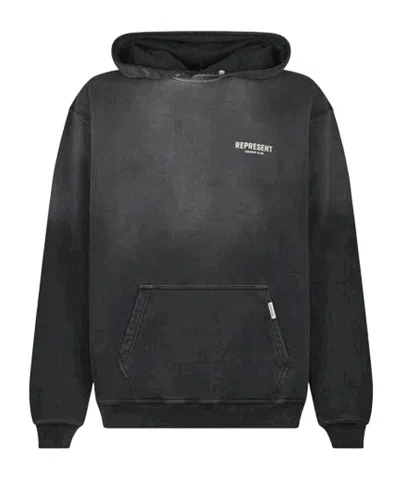 Represent Hooded Sweatshirt Oversized Kangaroo Pocket In Brown