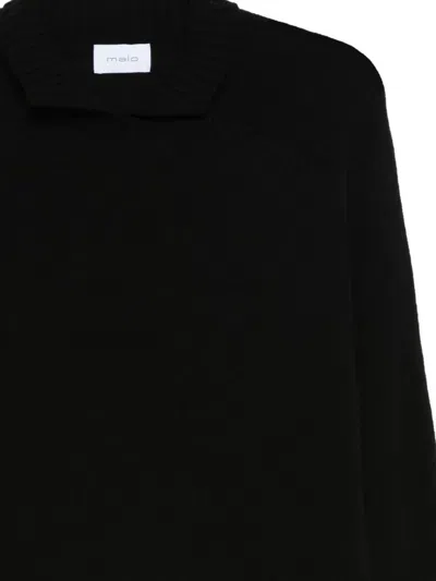 Malo Turtle-neck Sweater In Black