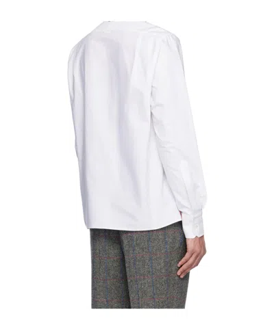 Thom Browne Grey Funmix Checked Cotton Shirt In Medium Blue
