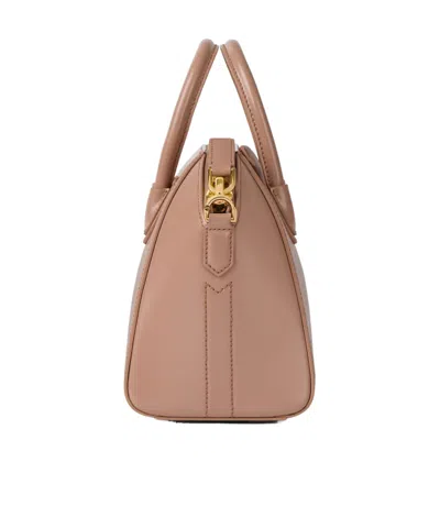 Givenchy Womens Blush Pink Gold Antigona Mini Leather Top Handle Bag In Brown