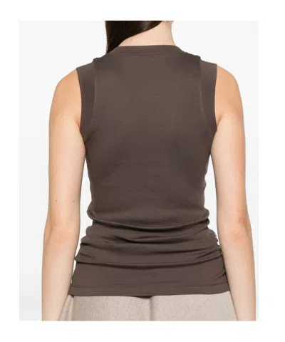 Brunello Cucinelli V-neck Vest In Brown