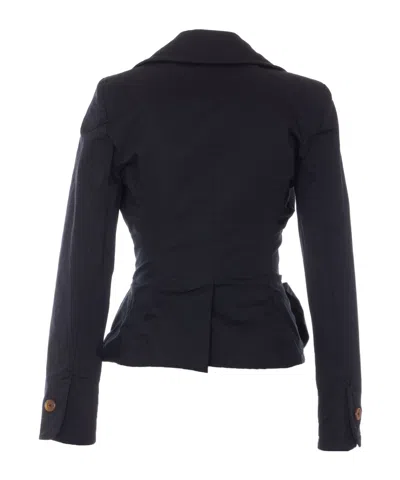 Vivienne Westwood Tailored Black Jacket With Notched Lapel And Flared Hem