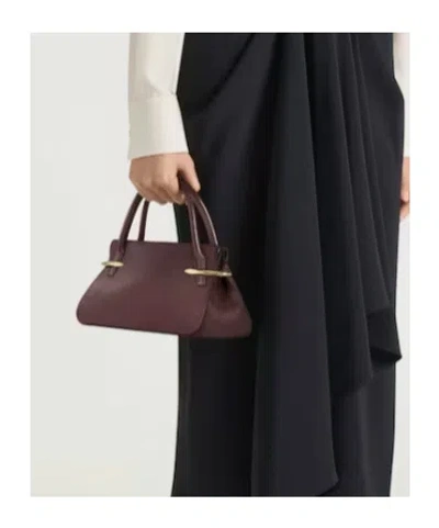 Givenchy Mini Pinch Leather Tote Bag In Purple