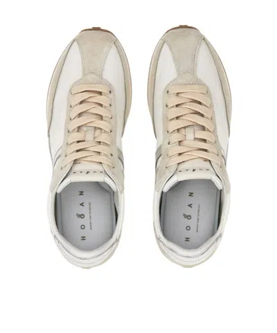 Hogan Athletic Suede Sneakers In Neutral