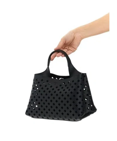 Tod's Apa Openwork Micro Handbag In Black